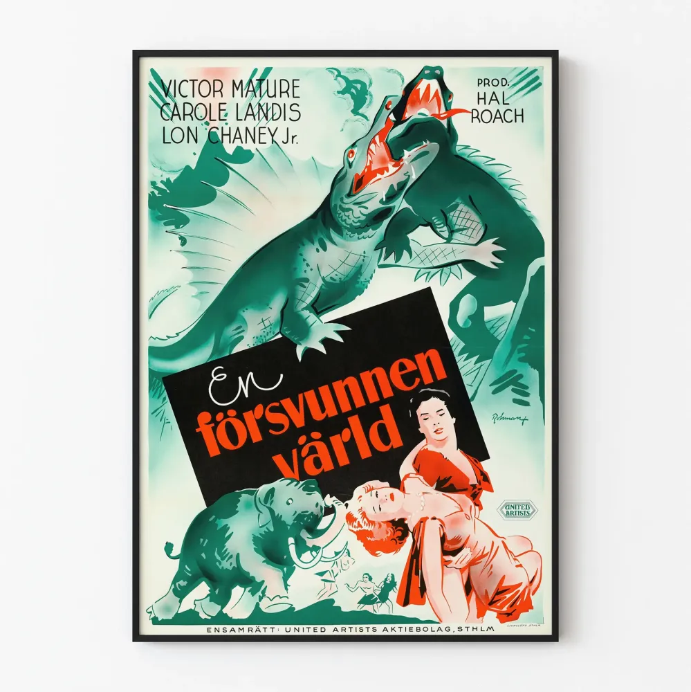 Vintagejuliste En försvunnen värld - retroelokuvien seinäkoristelu