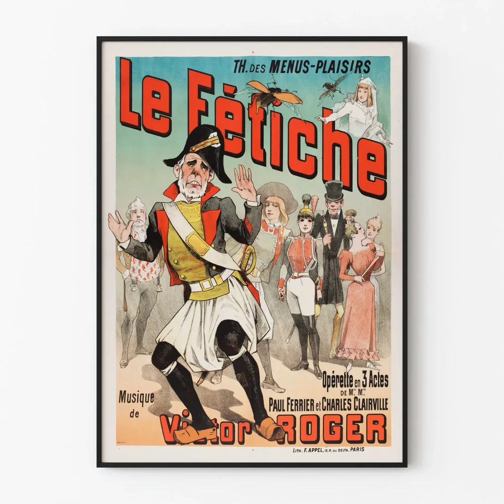 Vintagejuliste Le Fétiche - Seinän koristelu teatteri ja operetti