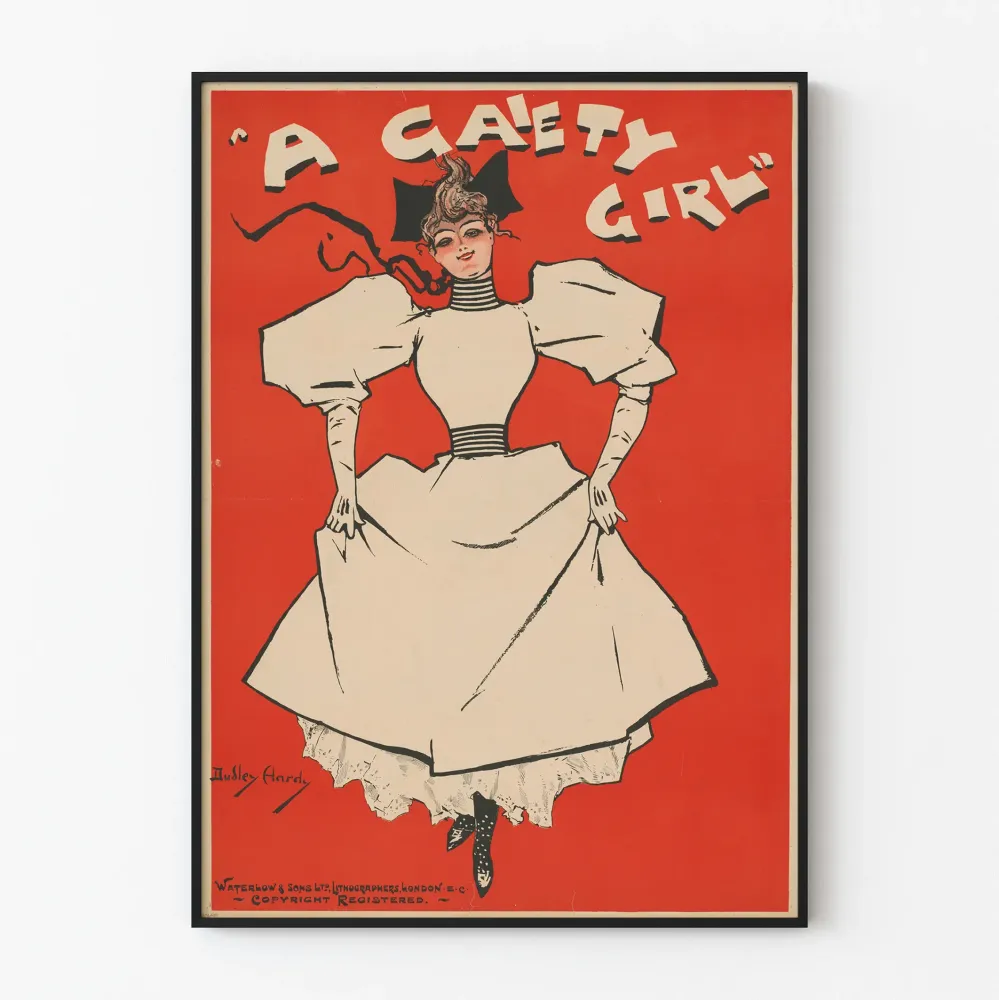 Vintagejuliste Gaiety Girl - Taide seinäkoristejuliste