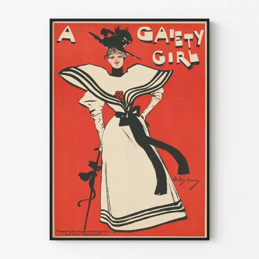 Vintagejuliste Gaiety Girl -tyylinen art déco