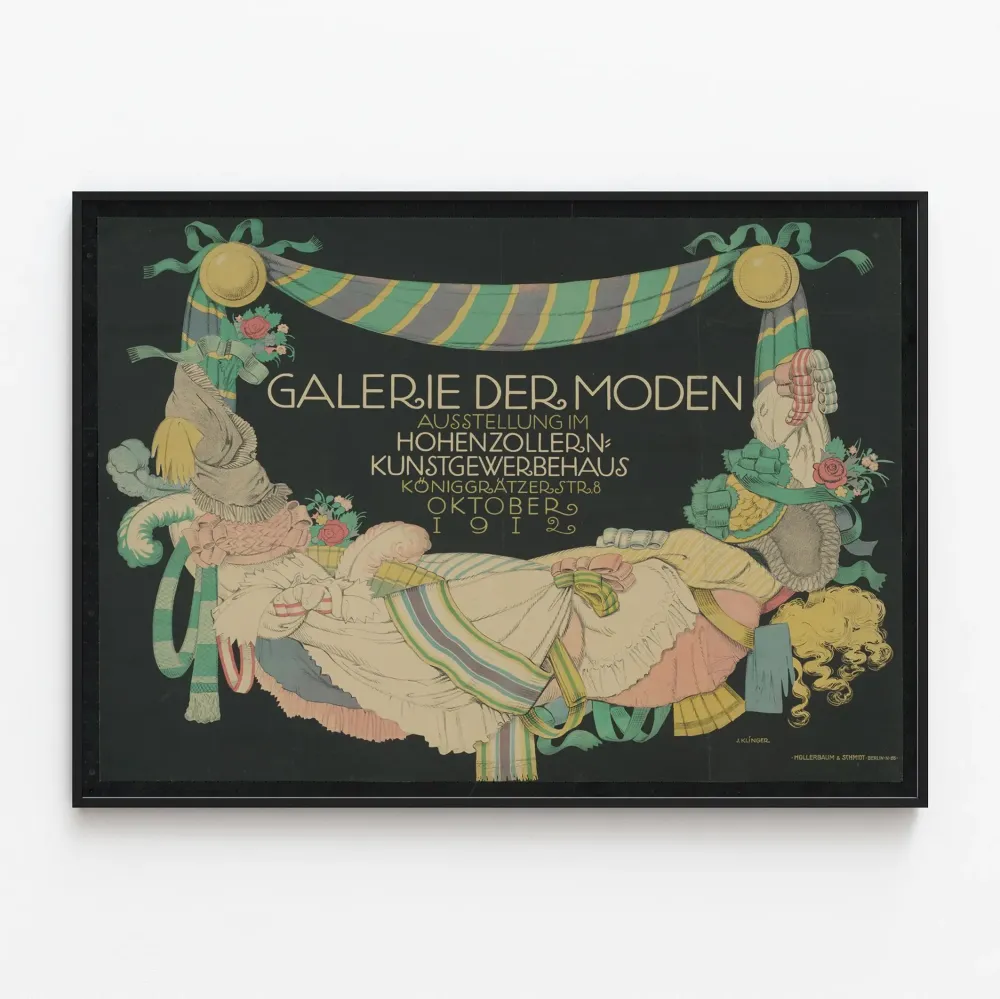 Vintagejuliste Galerie der Moden - Seinän koristelu retrotyylillä 1912