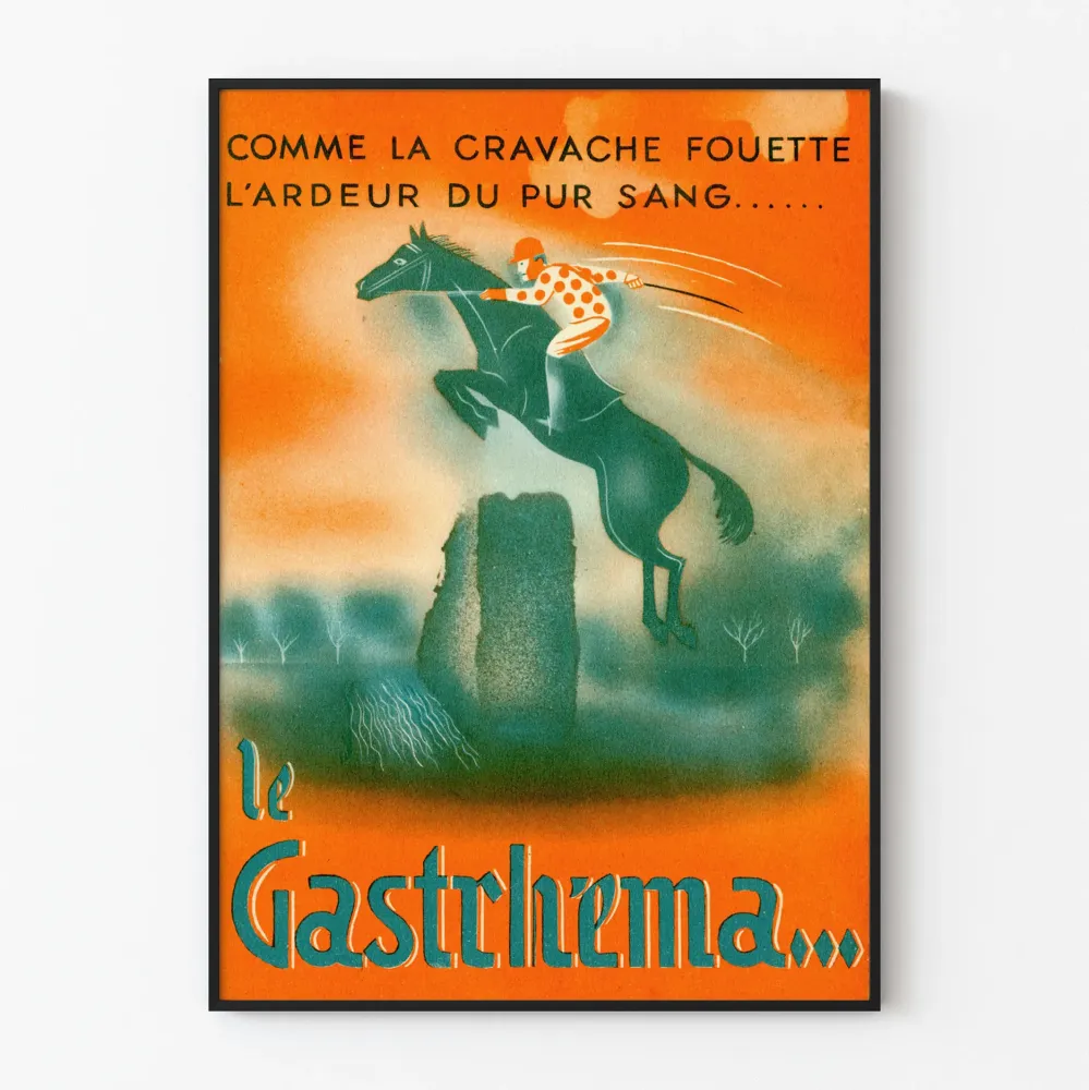 Vintagejuliste Le Gastrhéma - Rintakuvahevosaiheinen retroseinäkolla