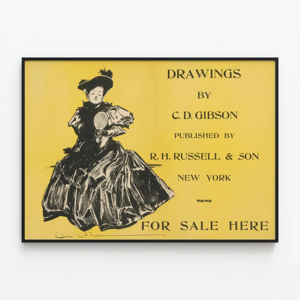 Vintagejuliste C.D. Gibsonin luonnoksia, New York
