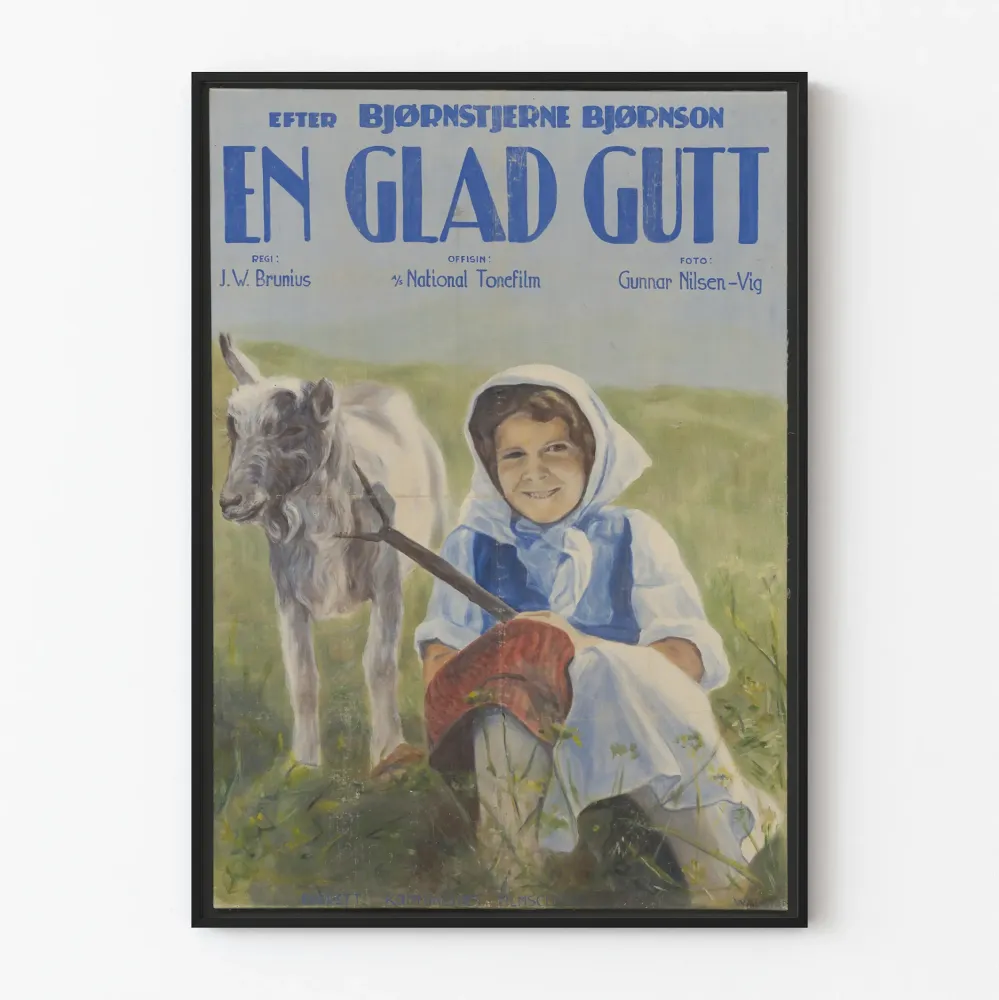 Vintagejuliste En Glad Gutt - Nostalginen seinäkoriste