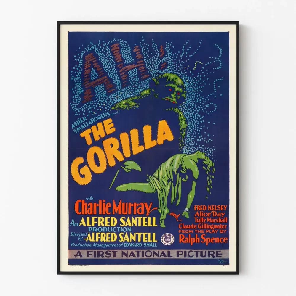 Vintagejuliste Gorilla - Retroelokuvaseinäkoristelu