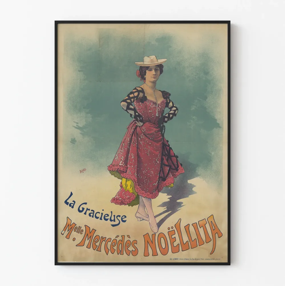Vintagejuliste La Gracieuse Mlle Mercédès Noëlita