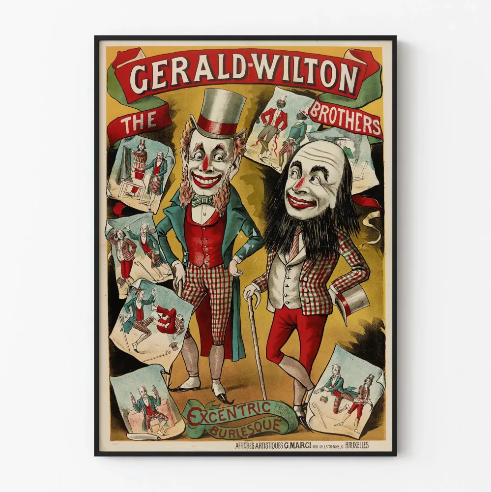 Vintagejuliste Gérald Wilton Les Frères Excentriques Burlesques