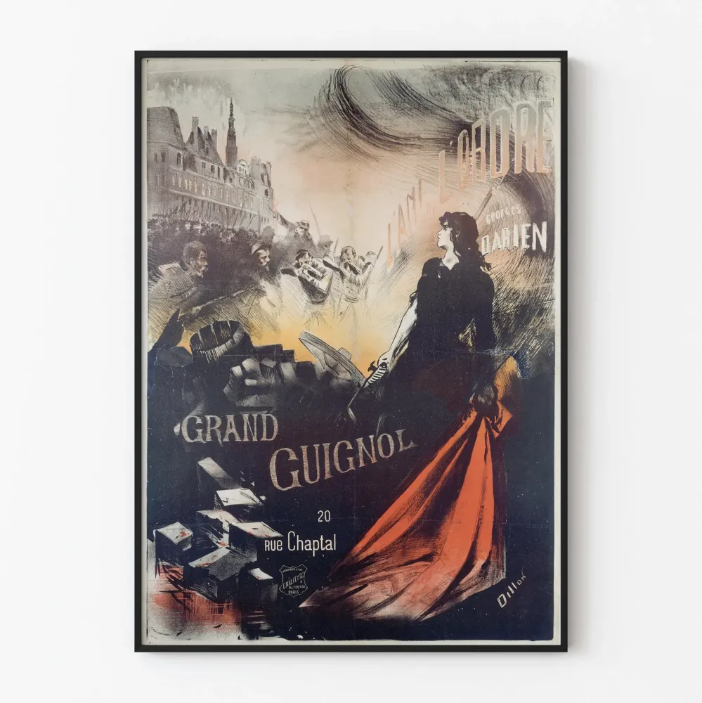Vintagejuliste Grand Guignol L'Amie de l'Ordre Georges Darien