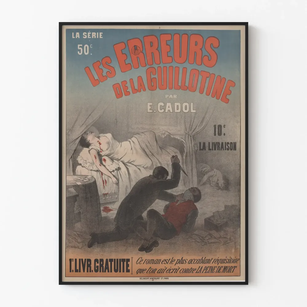 Vintagejuliste Guillotiinin virheet E. Cadolilta