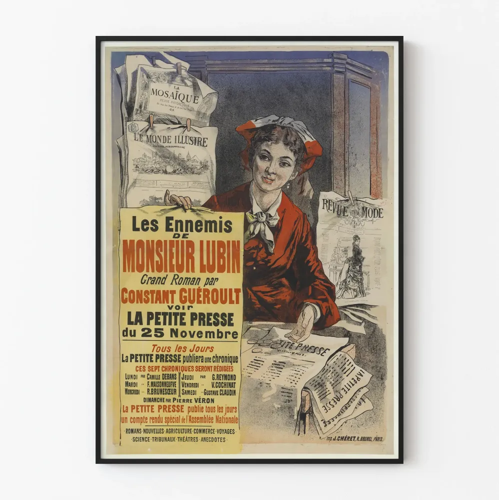 Vintagejuliste Herra Lubinin viholliset Suuri romaani Constant Guéroultilta