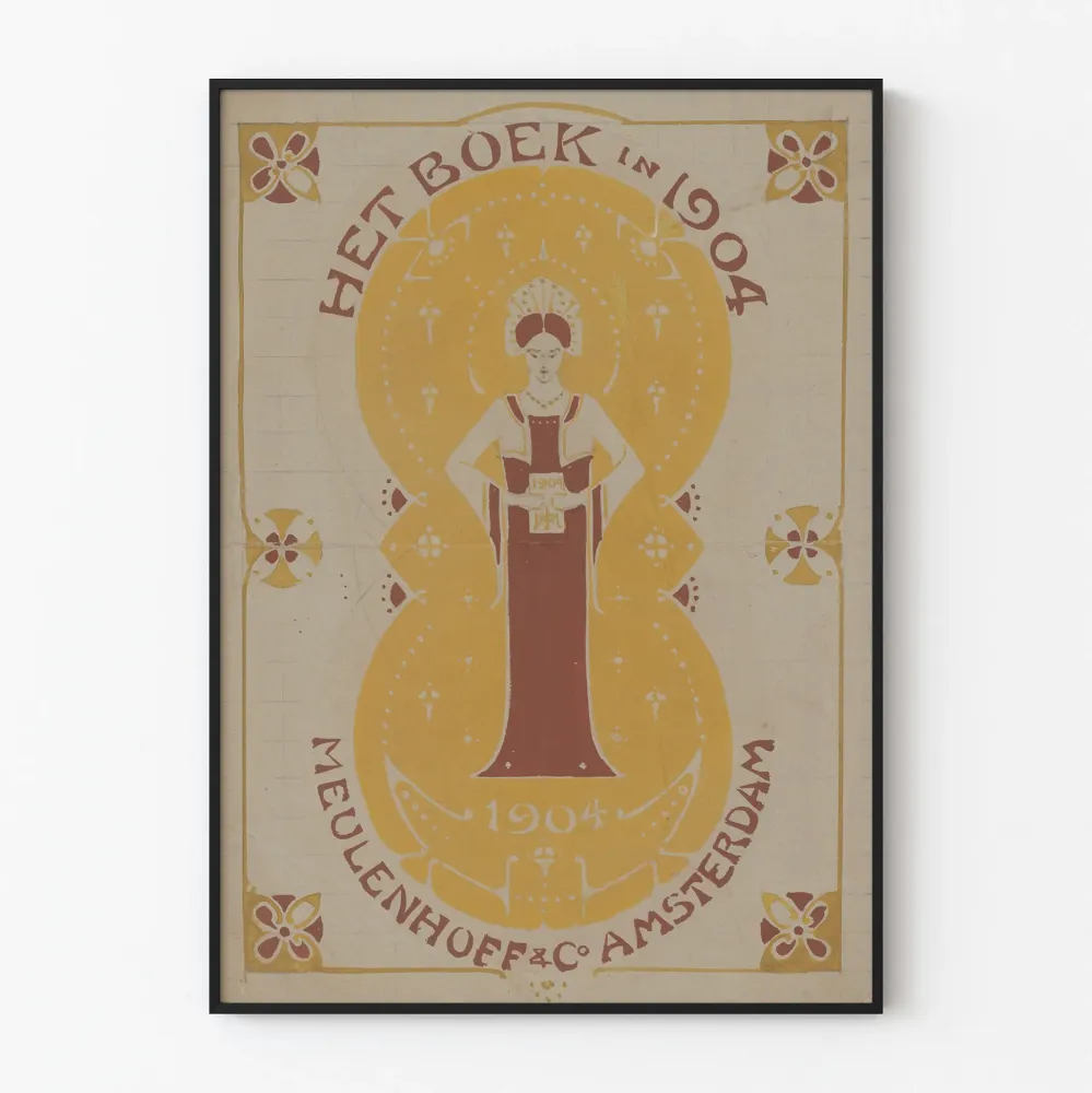Vintagejuliste Het Boek vuodelta 1904 - Taiteellinen seinäkoristelu