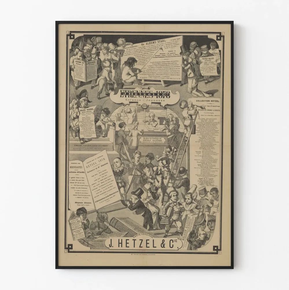 Vintagejuliste J. Hetzel & Cie 1878 - Lapsuus ja nuoruus