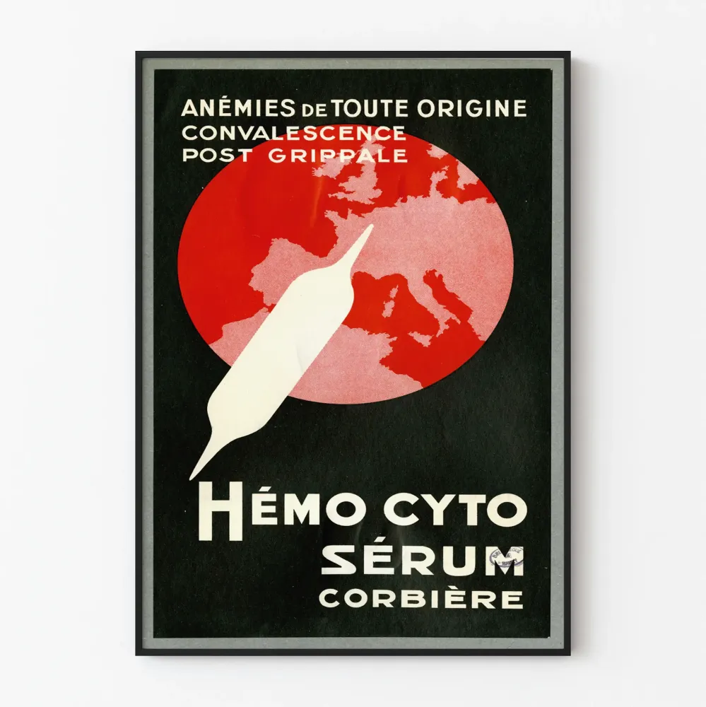 Vintagejuliste Hého Cyto Sérum Corbière - Lääketieteellinen seinäkoristelu