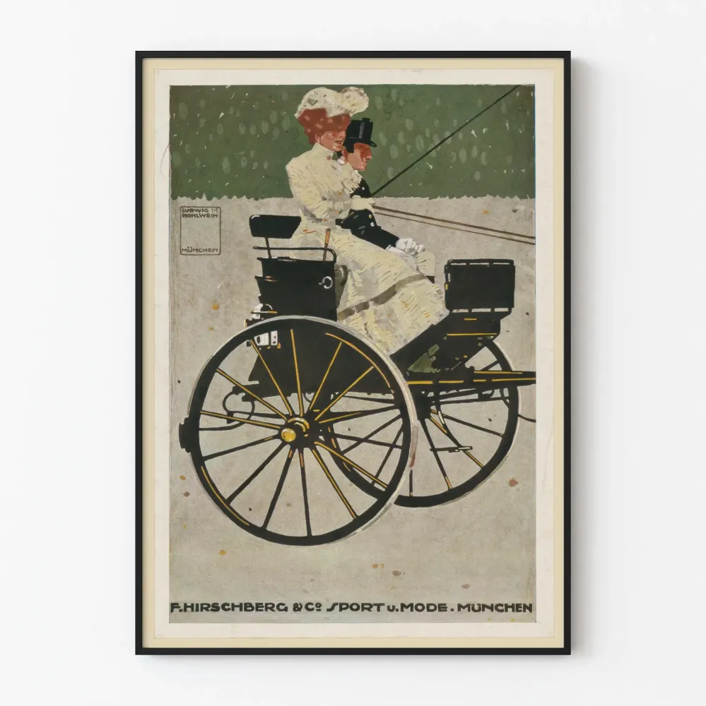Vintagejuliste F. Hirschberg & Co. Urheilu ja Muoti München