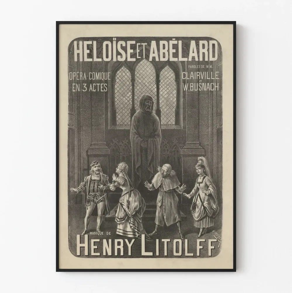 Vintagejuliste Héloïse ja Abélard - komediallinen ooppera 3 näytöksessä