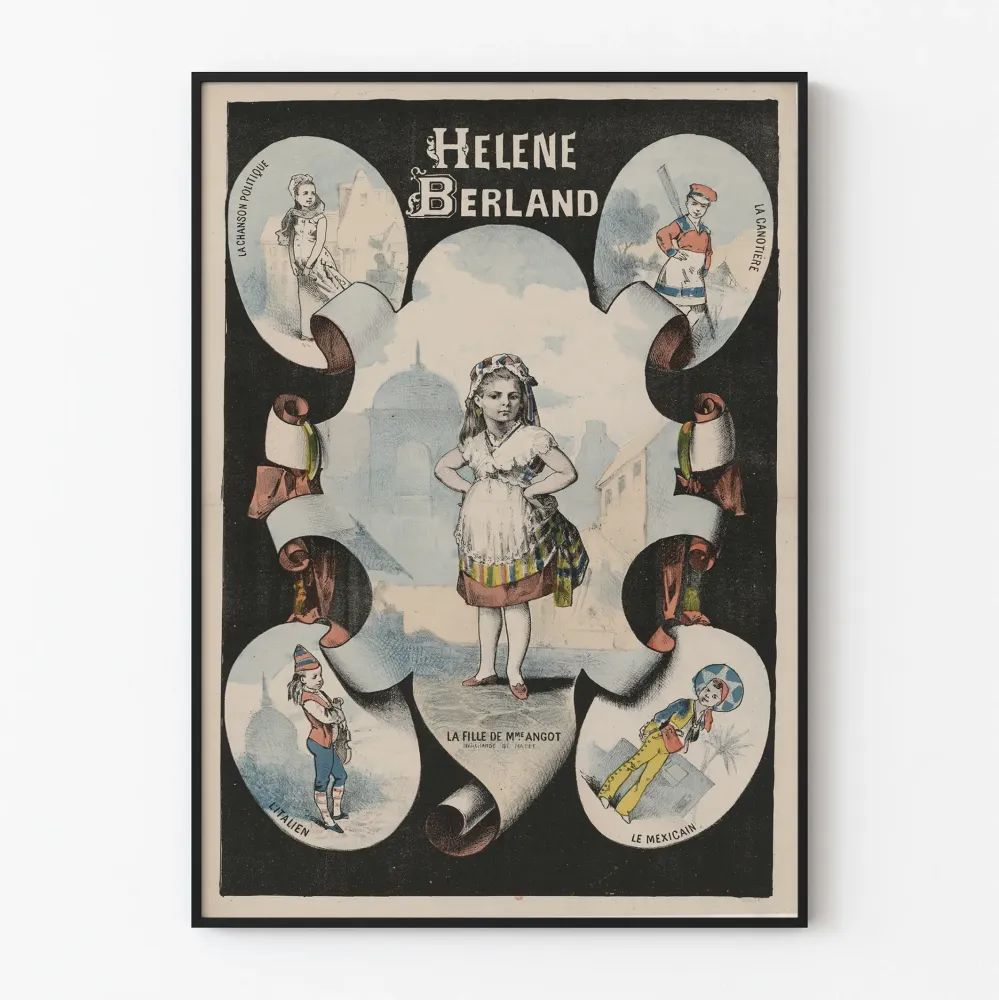 Vintagejuliste Héloïse Berland Mme Angotin tytär - Retroseinäkoriste