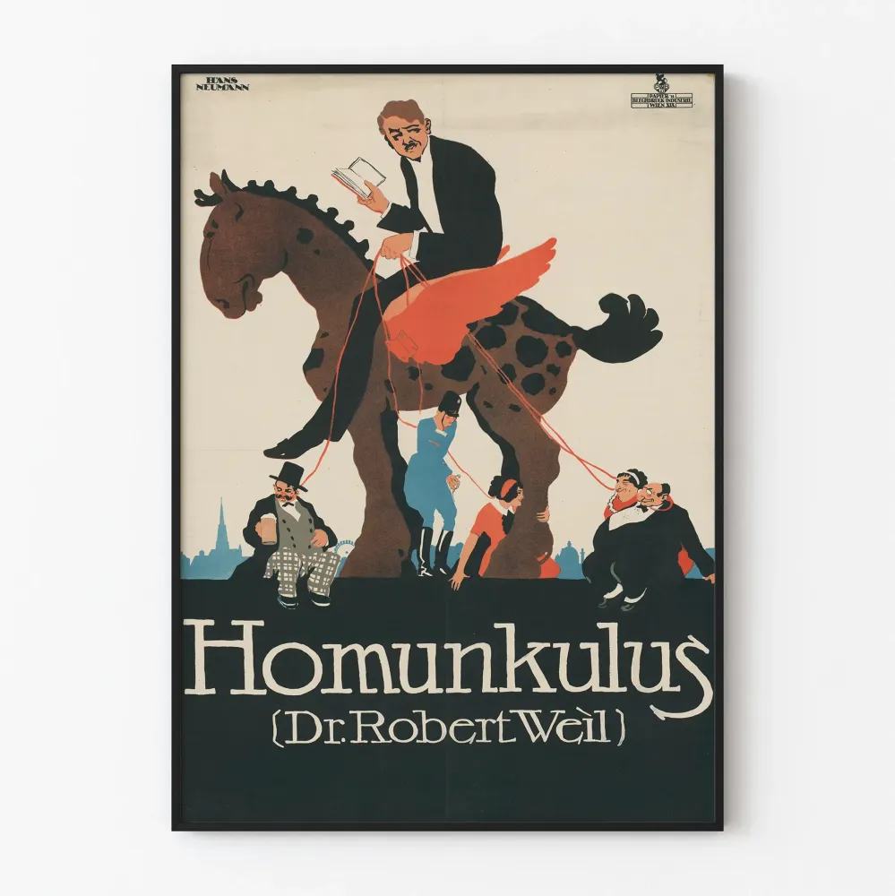 Vintagejuliste Homunkulus Dr Robert Weill Hans Neumannilta