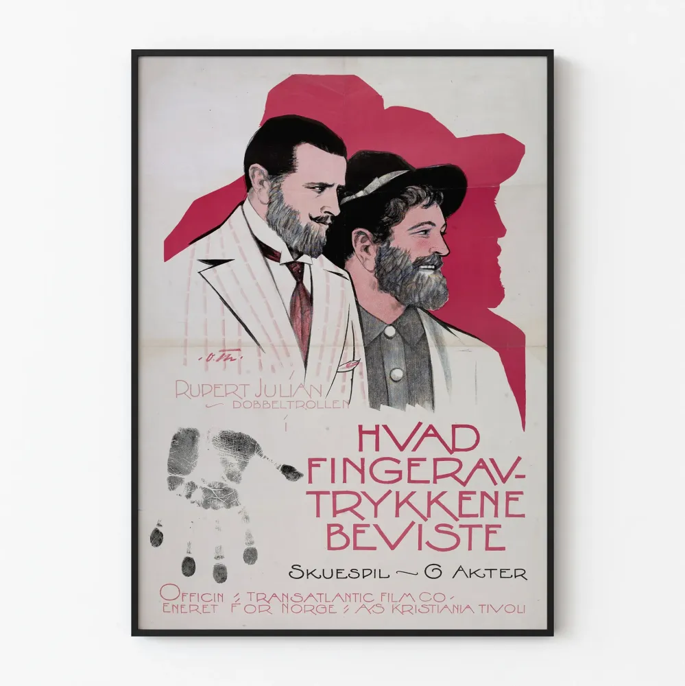 Vintagejuliste Hvad Fingeravtrykkene Beviste seinäkoristeeksi