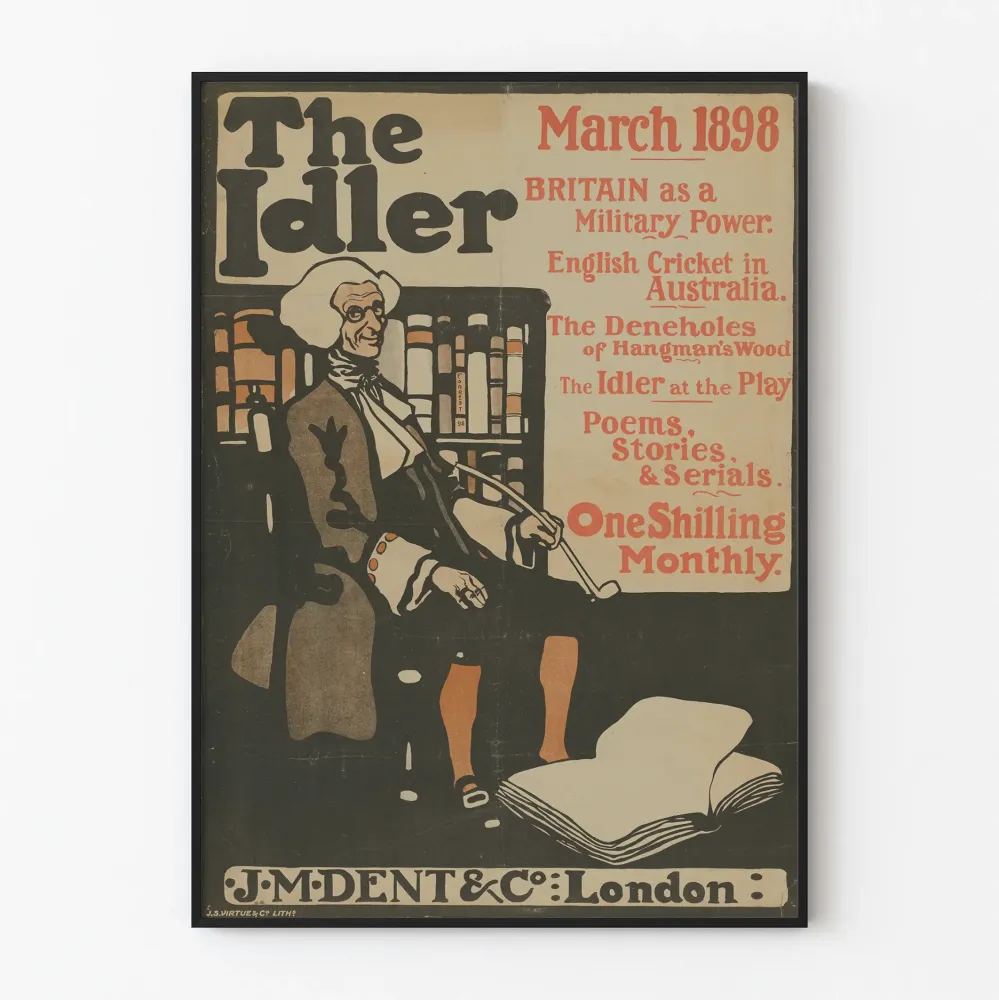 Vintagejuliste Idler maaliskuu 1898 - Retroseinäkkeistö sisustus