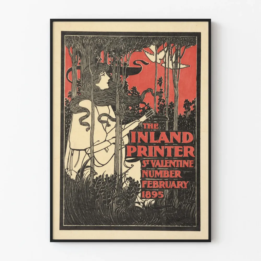 Vintagejuliste Inland Printer - Ystävänpäivän painos 1895