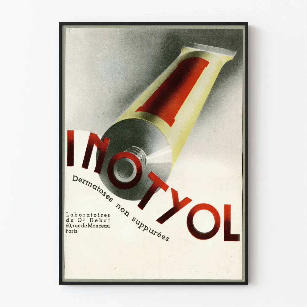 Vintagejuliste INOTYOL seinäkoristelu retrodesign