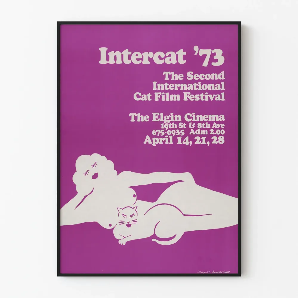 Vintagejuliste Intercat '73 -kissafestivaali kansainvälinen elokuvafestivaali