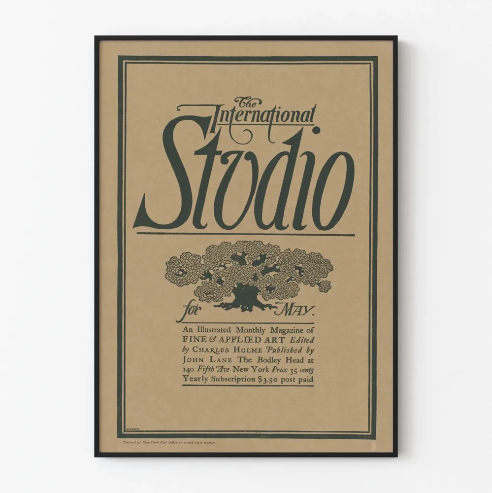 Vintagejuliste International Studio - Taidealan aikakauslehti, toukokuu 1897