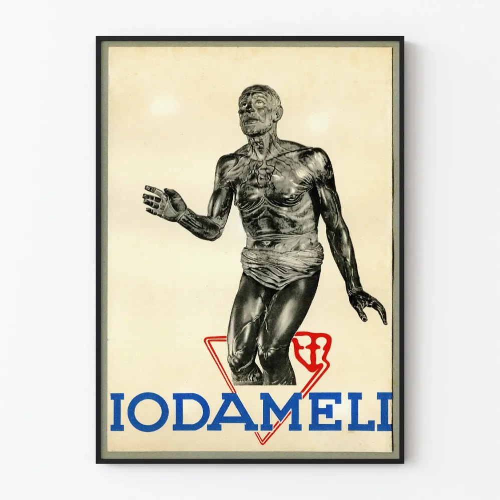 Vintagejuliste Iodameli vanha seinäkoristelu