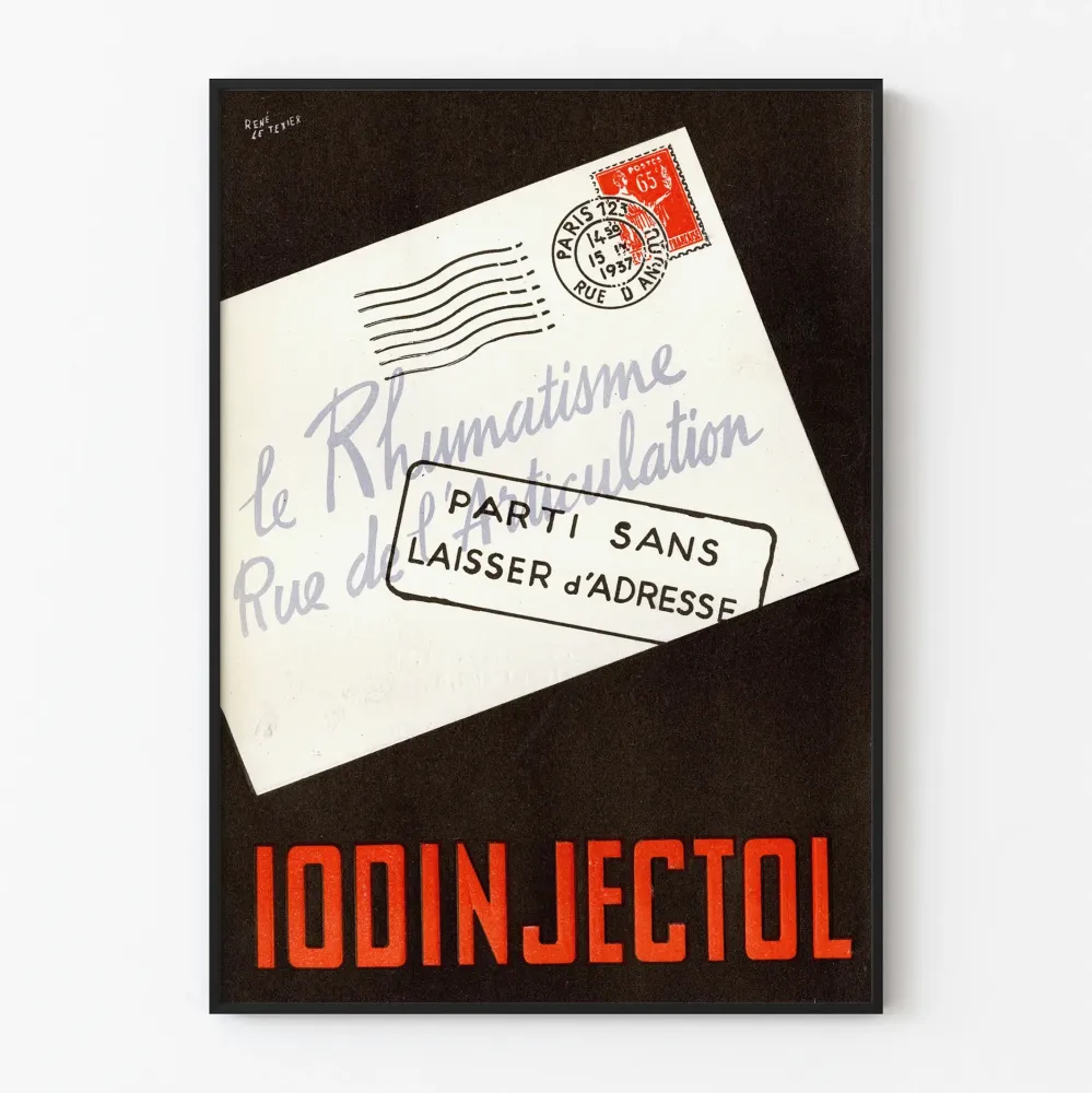 Vintagejuliste Iodinjectol René Le Tétieriltä