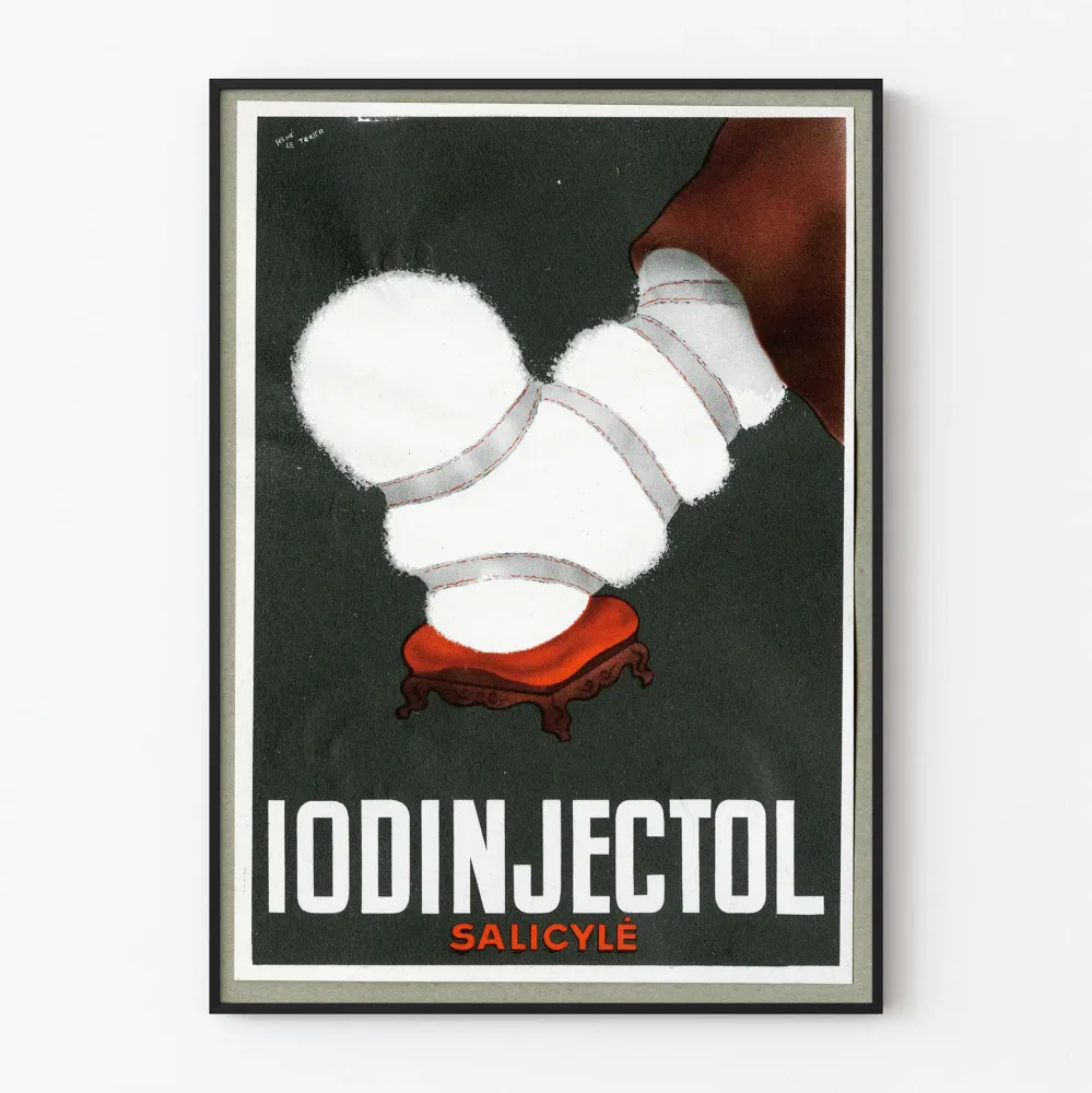 Vintagejuliste Iodinjectol Salicylé - Retroseinustakuva
