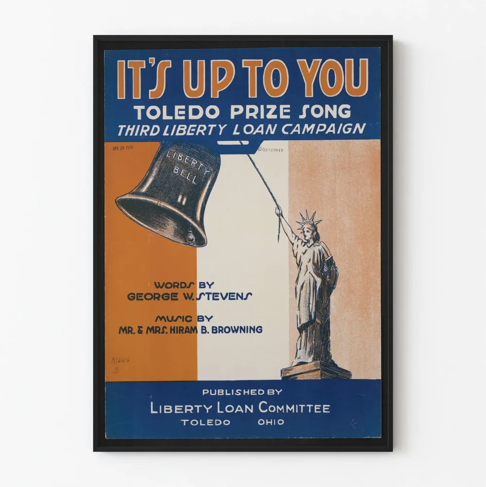 Vintagejuliste It’s Up To You Toledo Prize Song - Retropatriotinen seinäkoriste