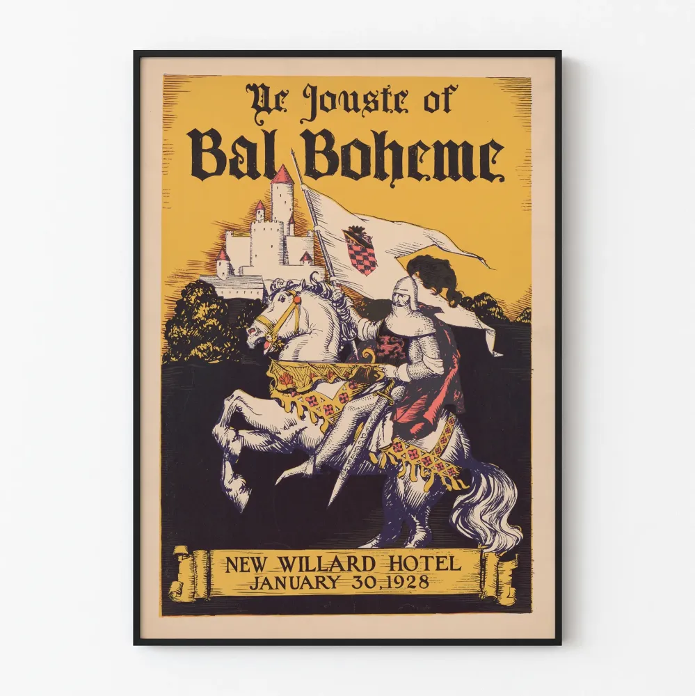 Vintagejuliste Le Joute Bal Boheme 1928