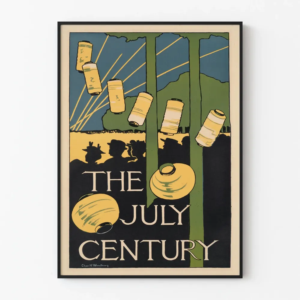 Vintagejuliste July Century koristevalaisimilla
