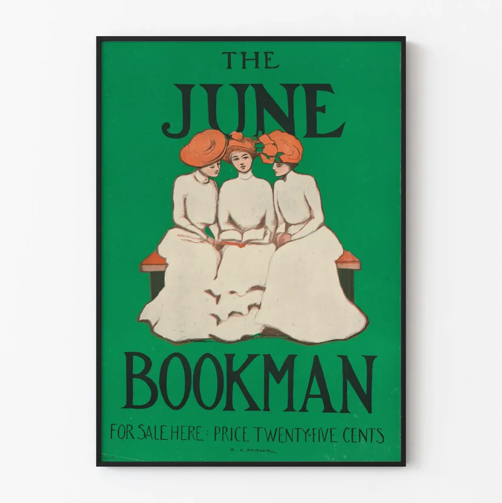 Vintagejuliste June Bookman - Taiteellinen retroseinäsuunnittelu
