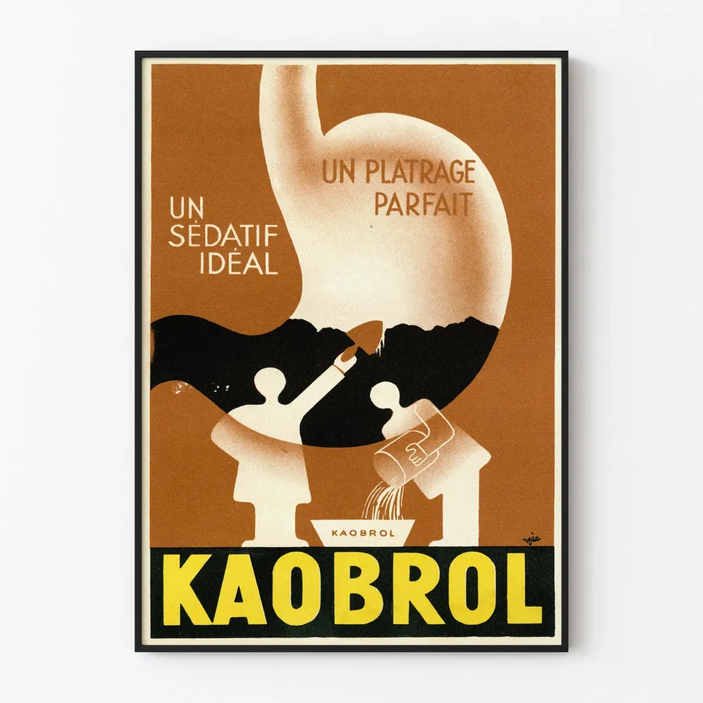 Vintagejuliste Kaobrol - Retro lääketieteellinen seinäkoristelu