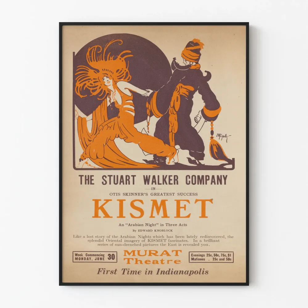 Vintagejuliste Kismet - Itämainen seinäkoristelu