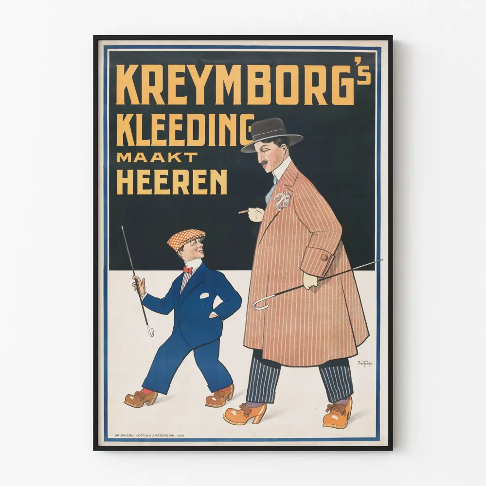 Vintagejuliste Kreymborg’s Kleeding pour mode masculine