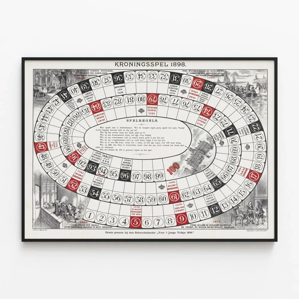 Vintagejuliste Kroningsspel 1898 - Alkuperäisen historian peli