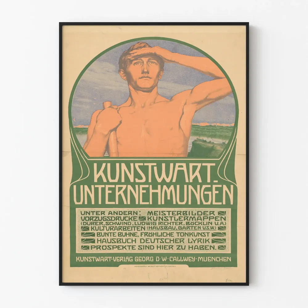 Vintagejuliste Kunstwart Unternehmungen - Retroseinustakalautanen seinäkoriste