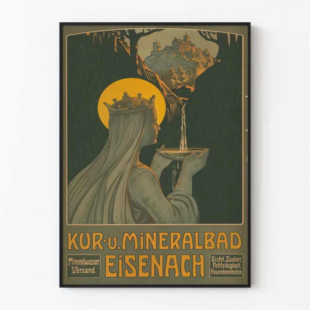 Vintagejuliste Kur- und Mineralbad Eisenach seinäkoristeeksi