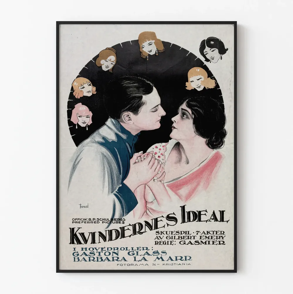 Vintagejuliste Kvindernes Ideal - romanttinen seinäkoristejuliste