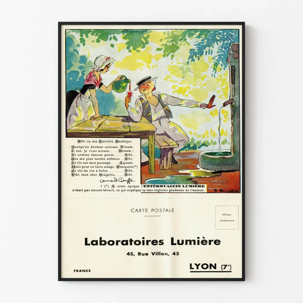 Vintagejuliste Laboratoires Lumière - Enterovaccin