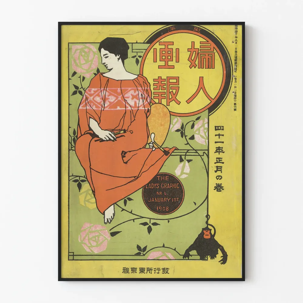 Vintagejuliste Lady's Graphic tammikuu 1908