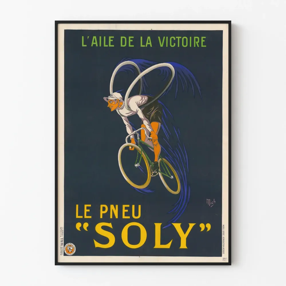 Vintagejuliste L'Aile de la Victoire - Le Pneu Soly seinäkoristukseen