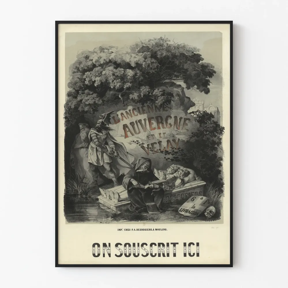 Vintagejuliste L'Ancienne Auvergne et le Velay - Historiallinen seinäkoriste
