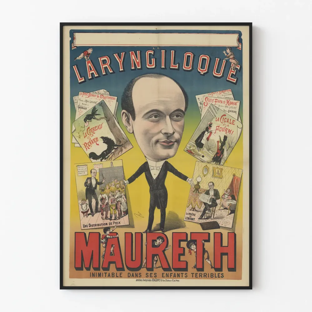 Vintagejuliste Le Laryngiloque Maureth - Taiteellinen seinäkoristelu