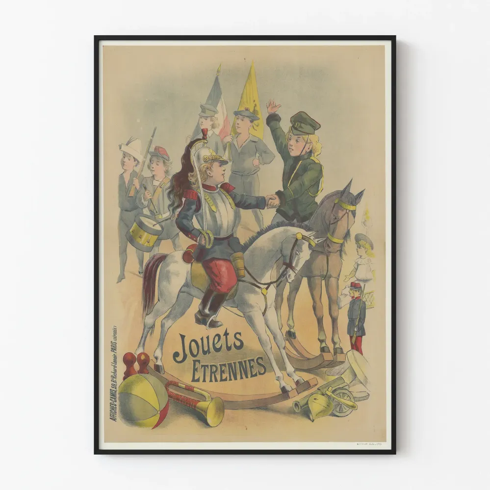 Vintagejuliste Lelut ja Uudenvuodentoivotukset lasten pukuihin ja vanhoihin leluisiin