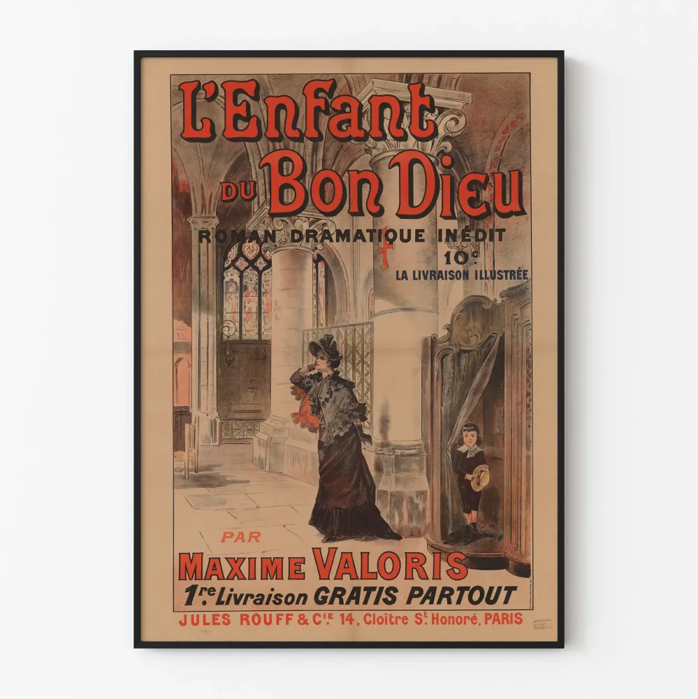 Vintagejuliste L'Enfant du Bon Dieu Maxime Valorikselta