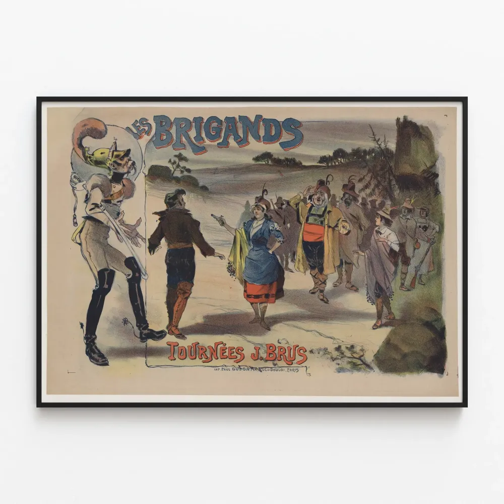 Vintagejuliste Les Brigands - Tournées J. Brus