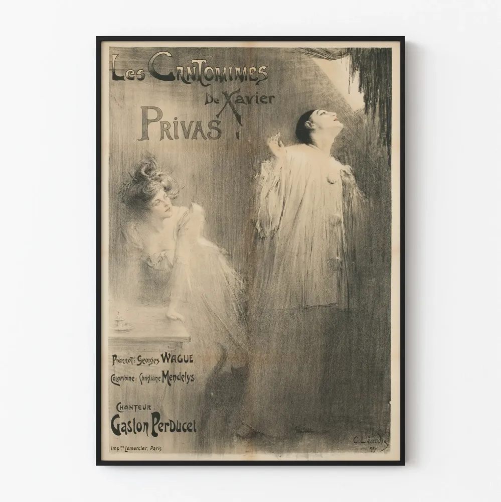 Vintagejuliste Les Cantomimes de Xavier Privas par C. Léandre